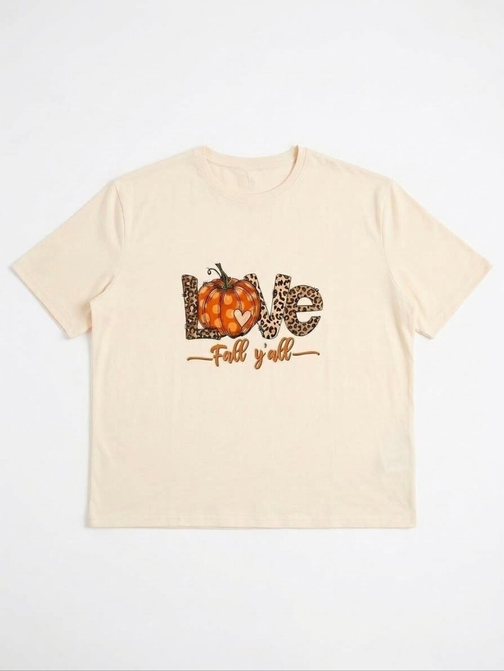 ➕ Fall / Halloween "LOVE Fall Y'all" Graphic Tee | Size 4XL